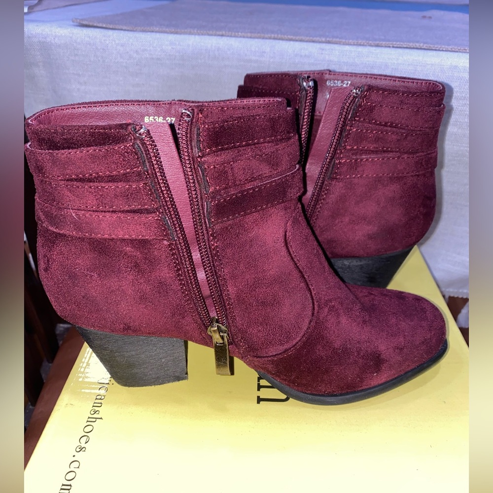 Burgundy Booties - Picture 6 of 7